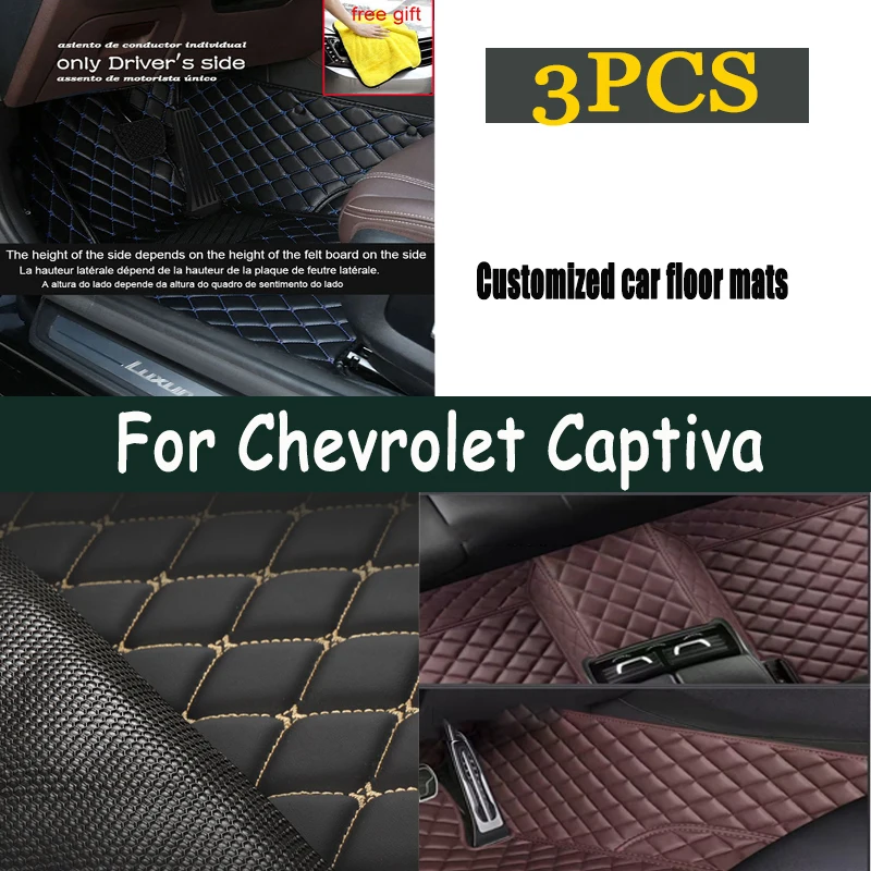

Car Mats For Chevrolet Captiva 7seat C100 C140 2006~2010 Anti-dirt Accessories