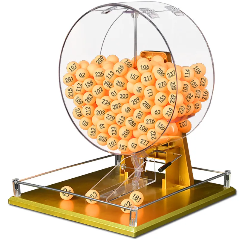 Manual lottery machine with 2.7cm ball, large-capacity number selection machine round acrylic lucky draw promotion