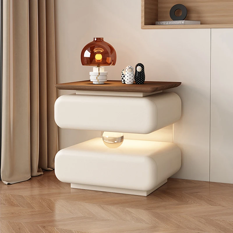 

Storage Design Unique Night Table Cream Style Modern Luxury Bedside Tables Delicacy Quality Table De Chevet Bedroom Furniture