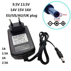 Adaptador de corriente AC Universal DC 9,5 V, 13,5 V, 14V, 15V, 16 V, 14, 15, 16 voltios, 5,5mm x 2,5mm, 5,5x2,1mm