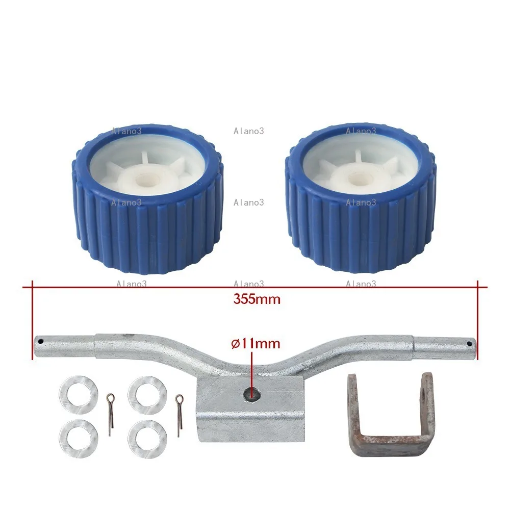 Blue Dual Wheel Boat Trailer Roller Set for Jet Ski Transport Trolley Helper