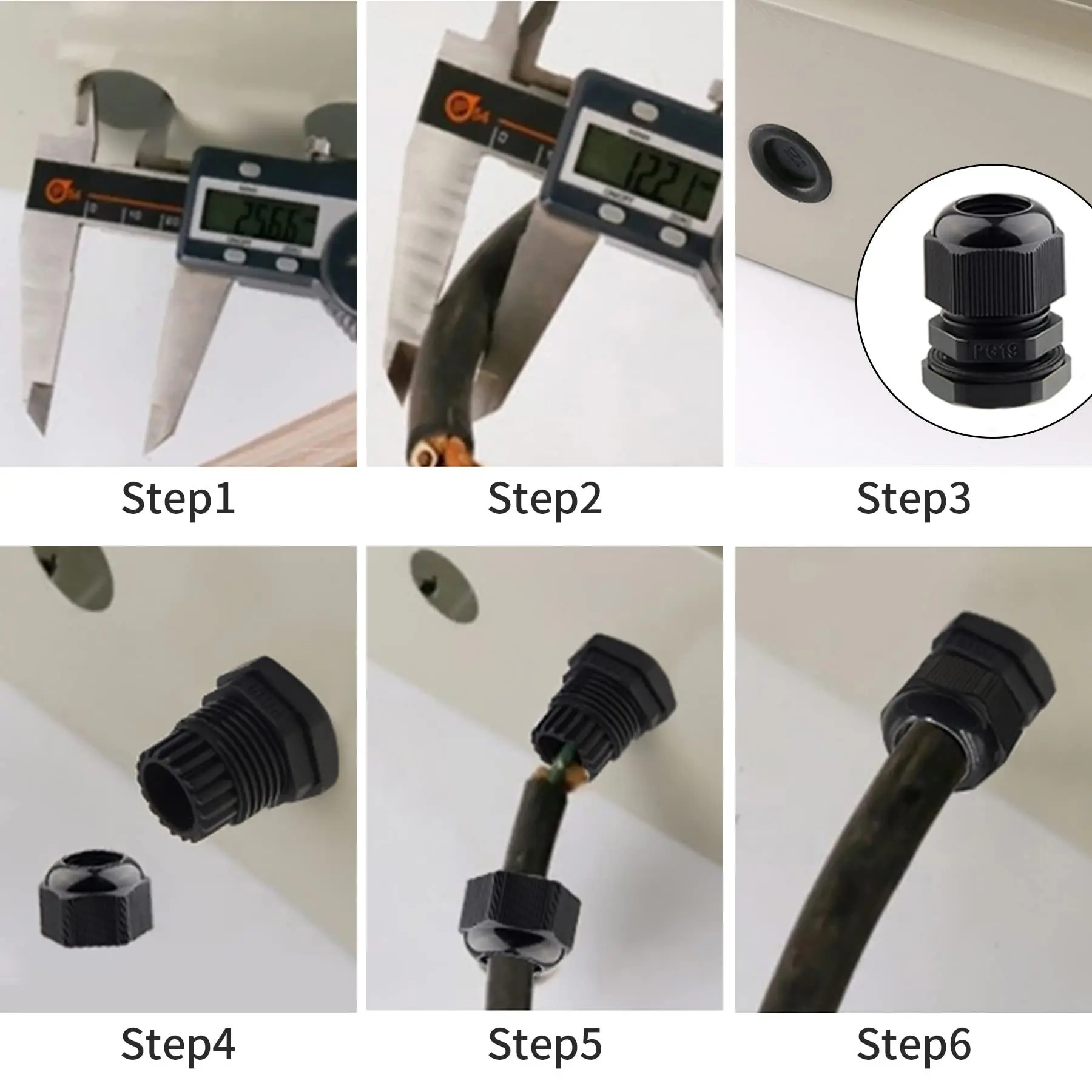 Hot Sale 20pcs Cable Gland Set: Adjustable 3-13mm Connectors (PG7/PG9/PG11/PG13.5/PG16) – Plastic Wire Protectors