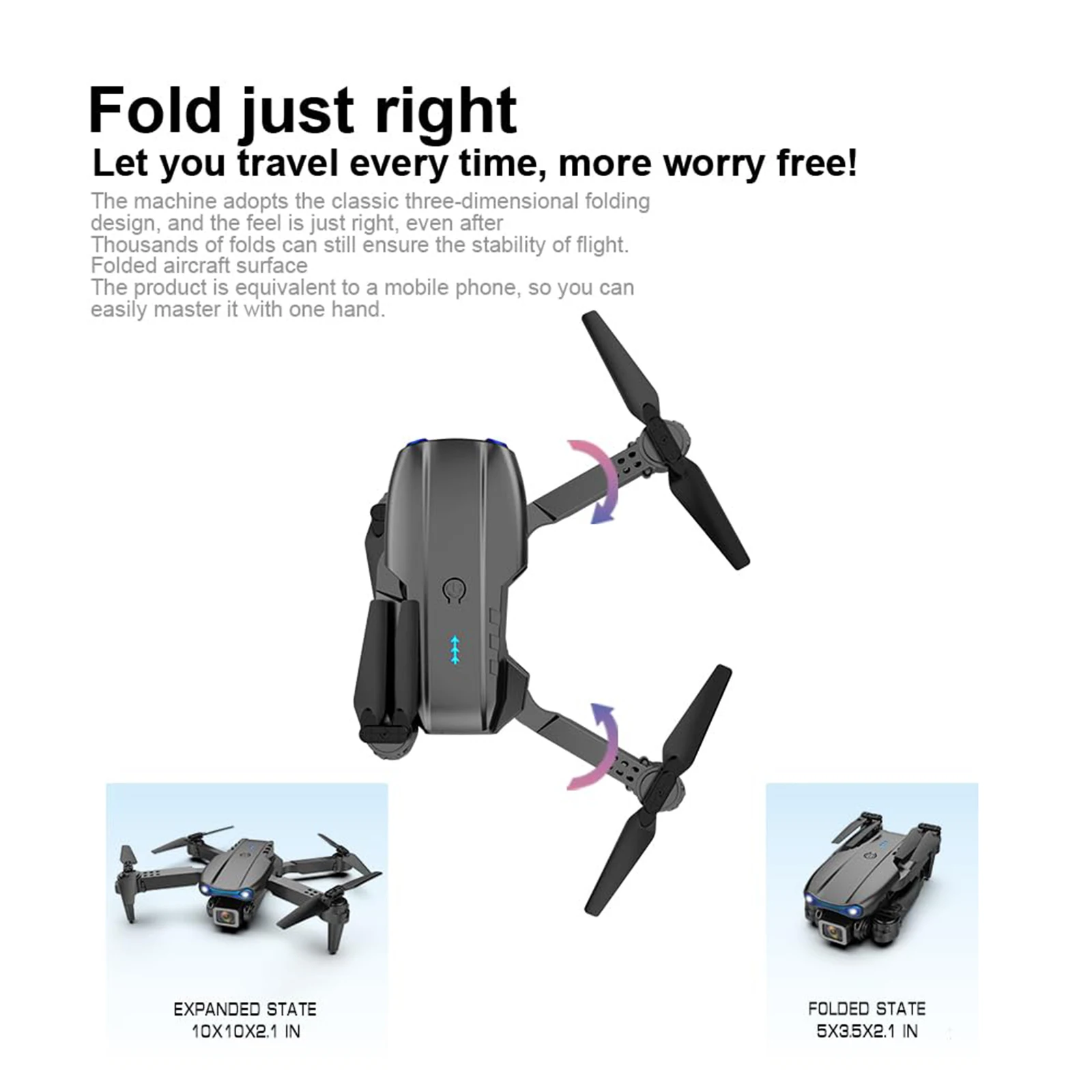

Remote Control Aircraft with 4K HD Dual Camera 360° Flips Aerial Photography Drone Gifts for Boys and Girls
