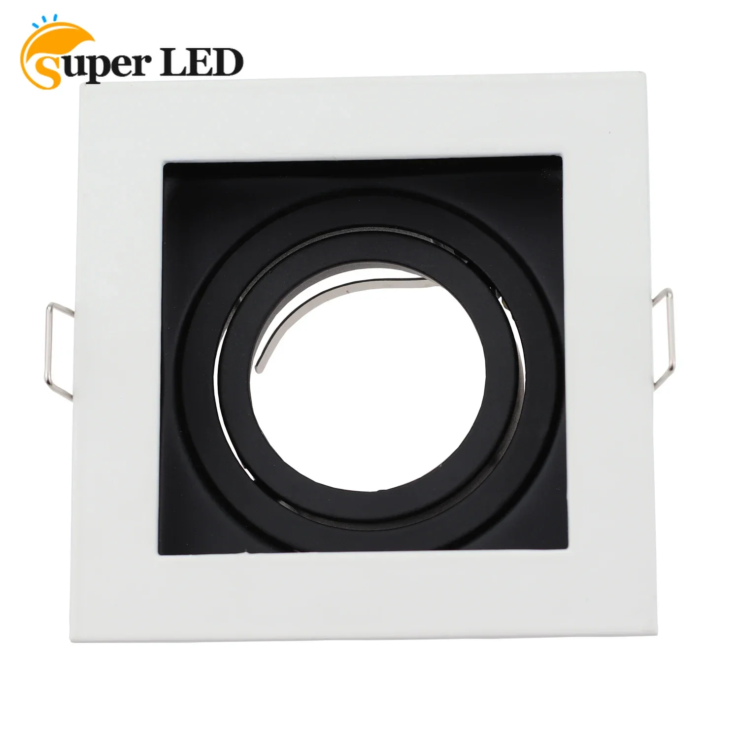 Adjustable MR16 GU10 Led Recessed Spotlight Frame Aluminum Alloy Indoor Home Housing Fixture Round Square