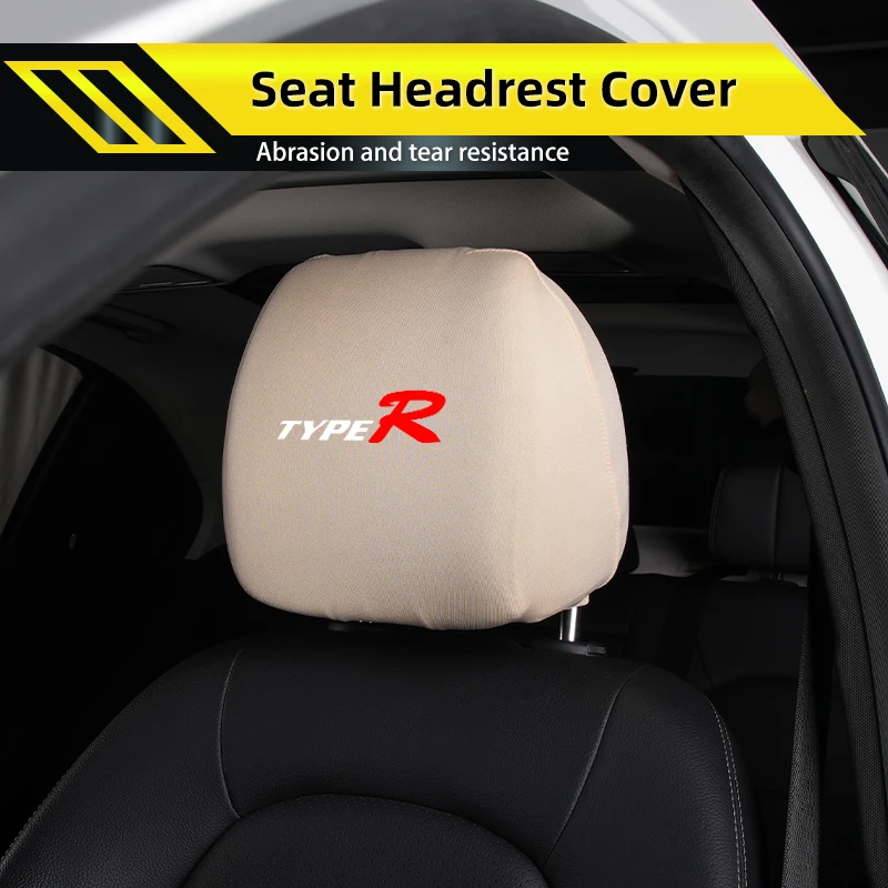 Car Seat Headrest Cover Cotton Dustproof Protector Cover Headrest Decoration Accessories For Honda Type R Civic Accord CRV HRV P