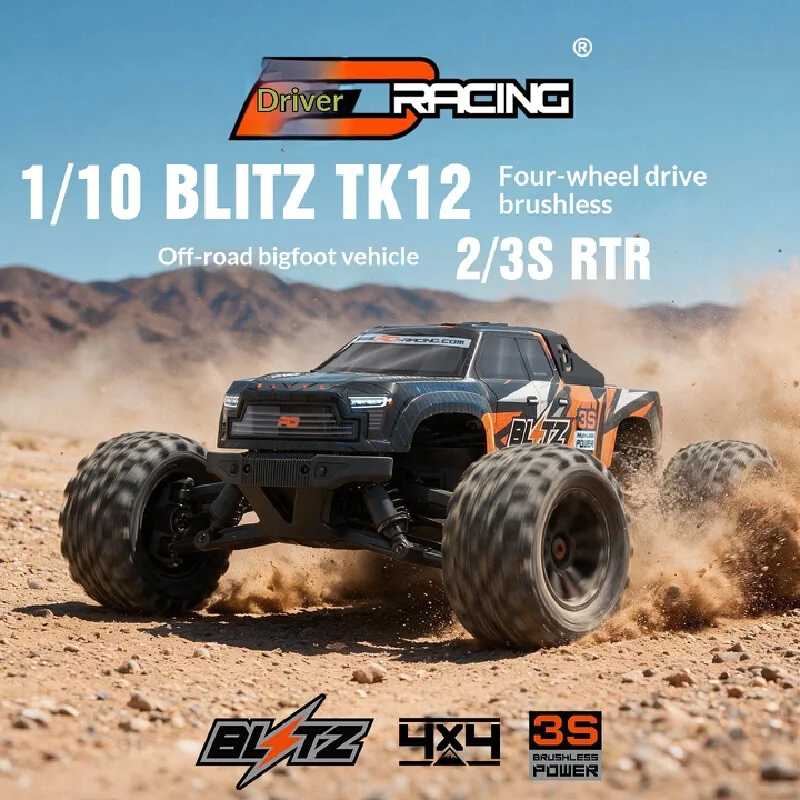 New In Stock Pdracing 1/10 Tk12 4X4 Brushless Rc Car Electric Remote Control Off Road Monster Truck For Adult Hobby