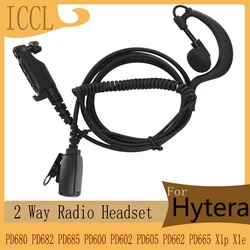 PTT ile ICCL-Walkie Talkie tüp kulaklık, 2 yönlü radyo kulaklık, Hytera PD680 için, PD682,PD685,PD600,PD602,PD605, pdpd, pdpd, X1p,X1e