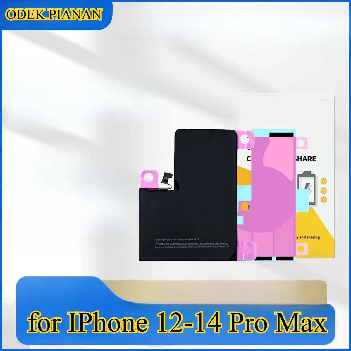 

Аккумулятор с нулевым оповещением емкостью 5000 мАч для IPhone 12-14 Pro Max A2341/A2487/A2886 IOS 15-18, без предупреждения, 1000 циклов