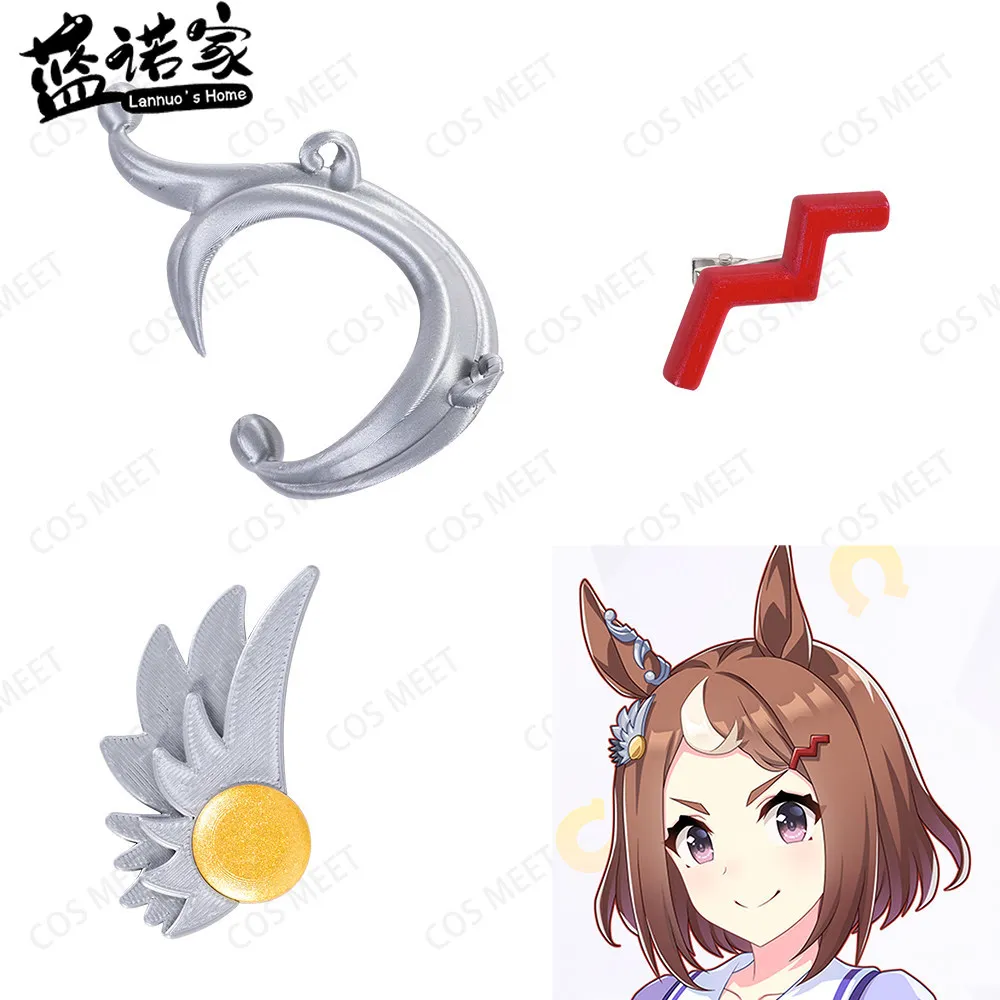 

【Lannuo's Home】Anime Tsurumaru Tsuyoshi Cosplay Headwear Bow Hairpin Accessories Hair Accessory Anime Cosplay Halloween Props