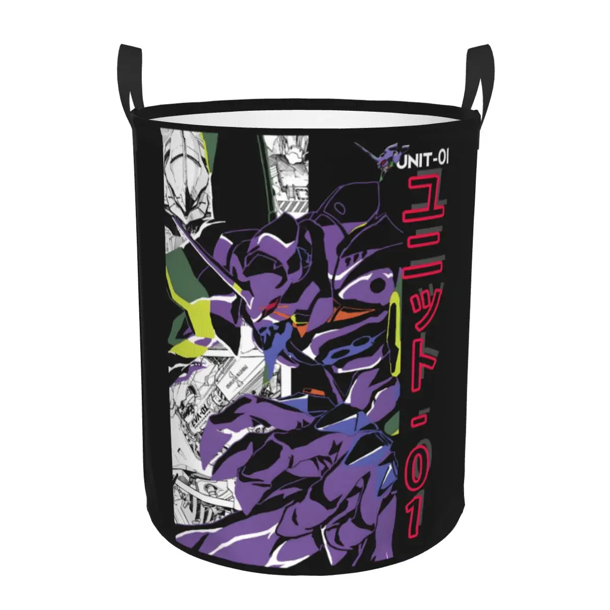 

Custom EVA Evangelions Laundry Basket Collapsible Anime Manga Clothes Toy Hamper Storage Bin for Nursery