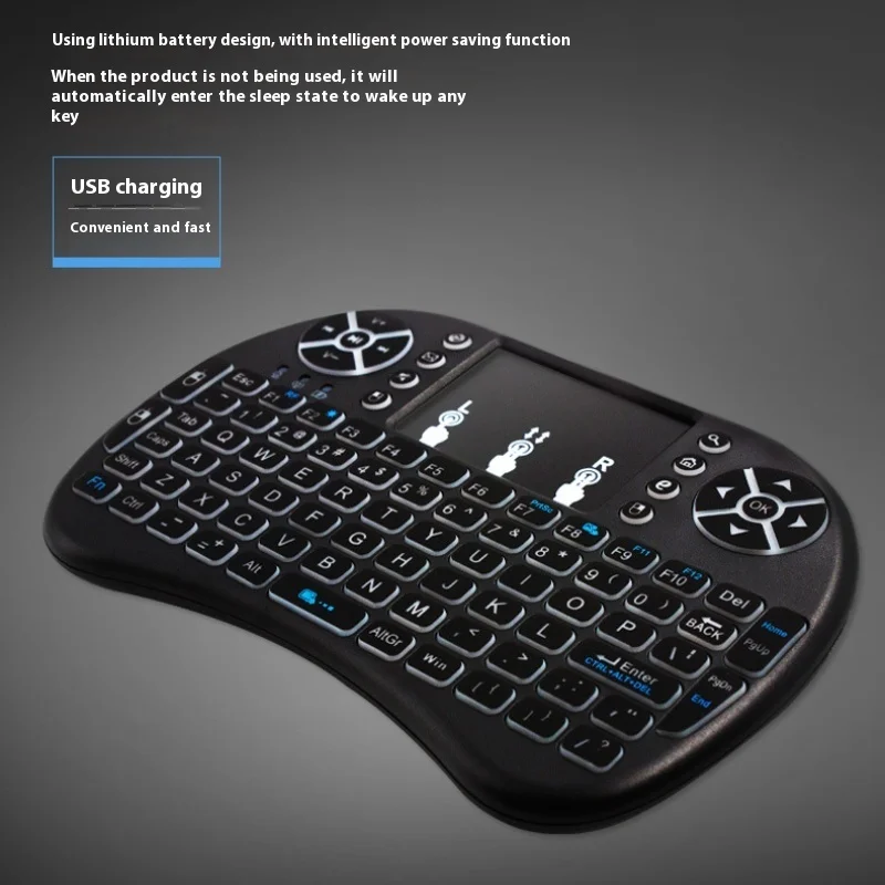 unsharkable 2.4GHz Mini Backlit Keyboard Touchpad Mouse - Perfect For Android TV Box Smart Smart Phone Tablet TV HTPC PS3 & More