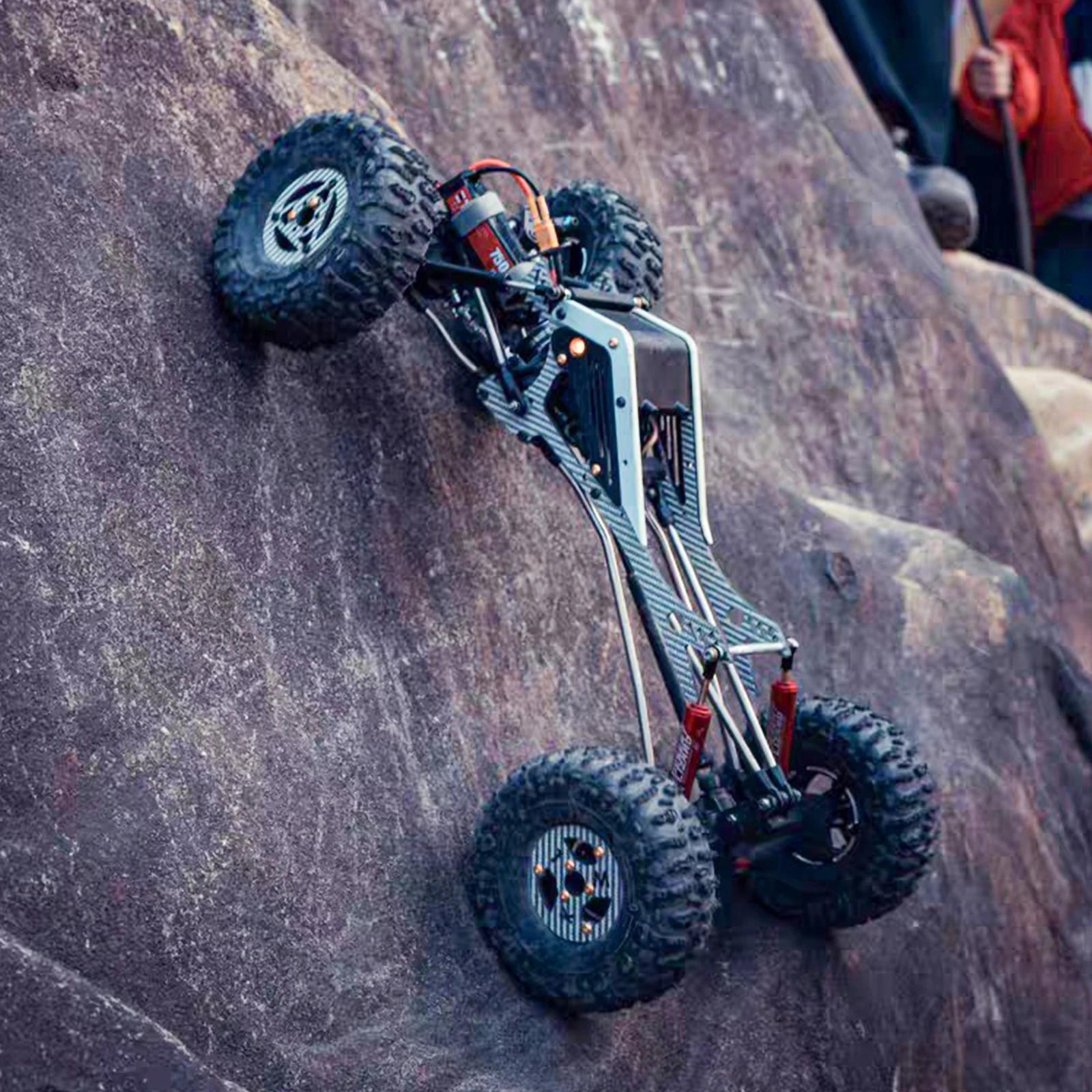 Wolf-Head Carbon LCG Chassis Builders Kit for 1/10 RC Crawler 1.9S Cheater Rigs Comp Builds H10 F10 Capra Axle view 6