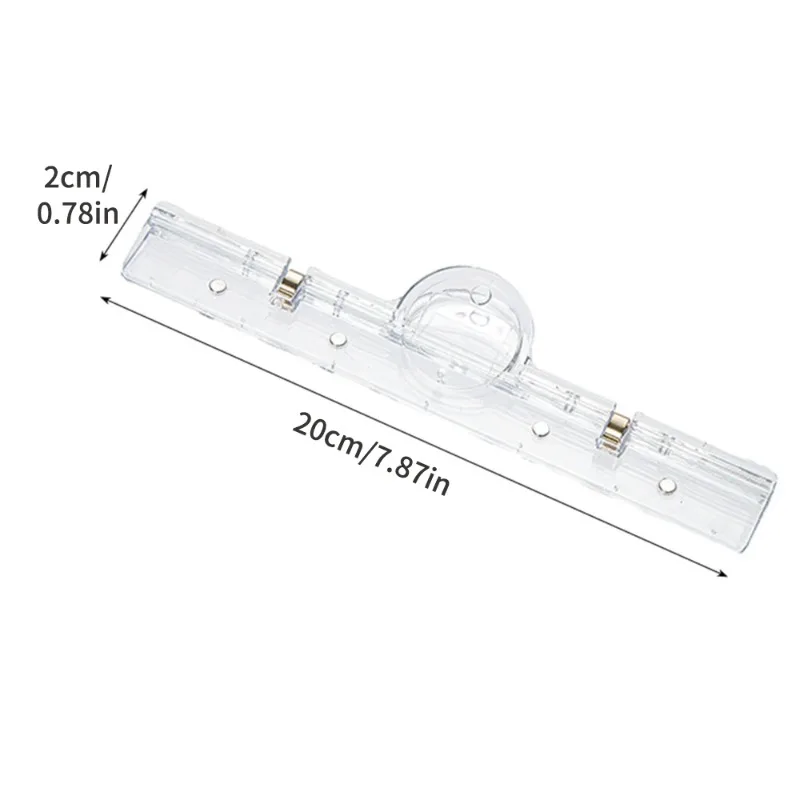 1 قطعة مشبك شفاف القرطاسية مجلد ورقة مجلد السبورة مشبك كتب A4 مشبك مغناطيسي للسبورة البيضاء