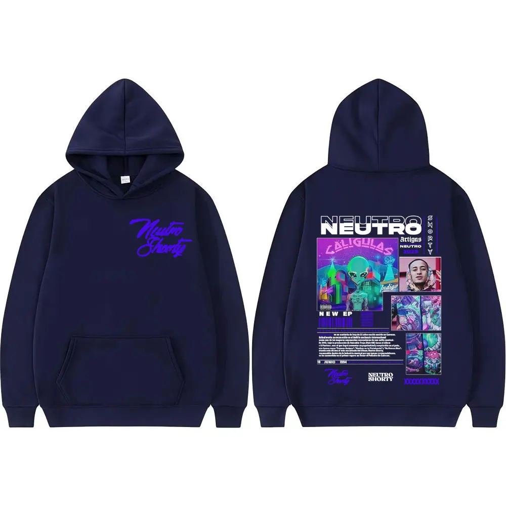 래퍼 Neutro Shorty 앨범 투어 2025 Merch 후드 남성 의류 하라주쿠 힙합 긴 소매 후드 캐주얼 컴포트 스웨터