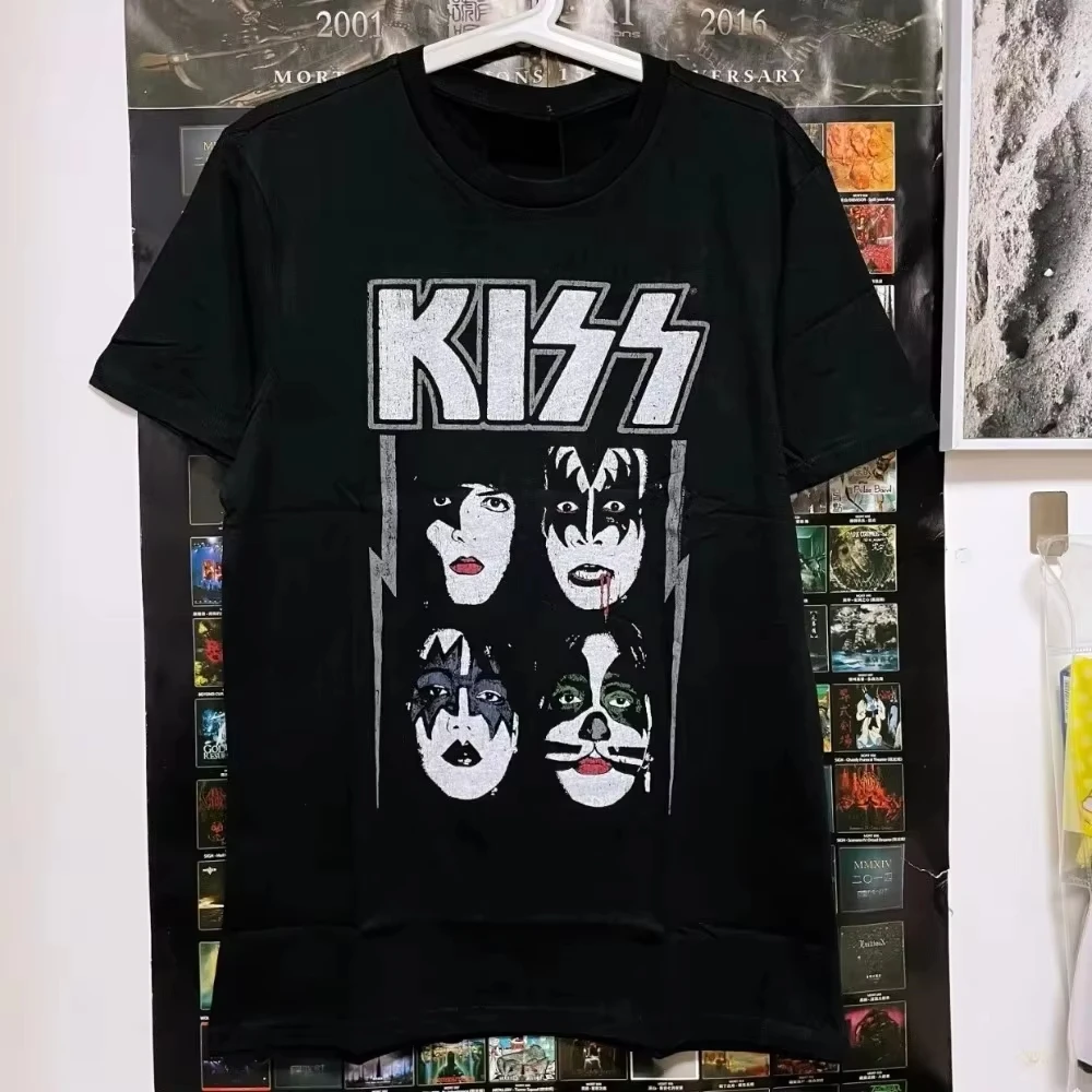 KISS Band métal Rock mort métal lourd tatouage Rock côte ouest Skate rue été coton T-shirt ample t-shirt style décontracté hommes femmes