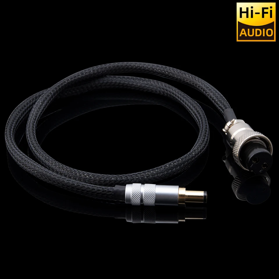 △ OCC銀メッキHIFI DCケーブル GX16 2ピン - DC2.1mm/DC2.5mm