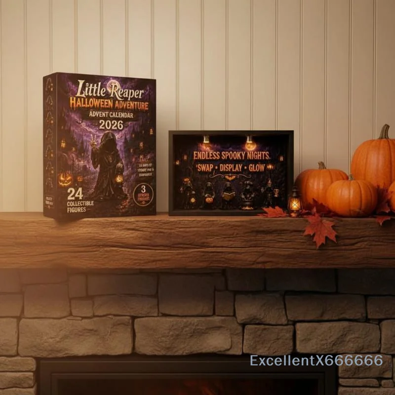 2026 Halloween Advent Calendar 24 Days Spooky Acrylic Ornaments Countdown Box for Halloween Party Guest Favors Gift