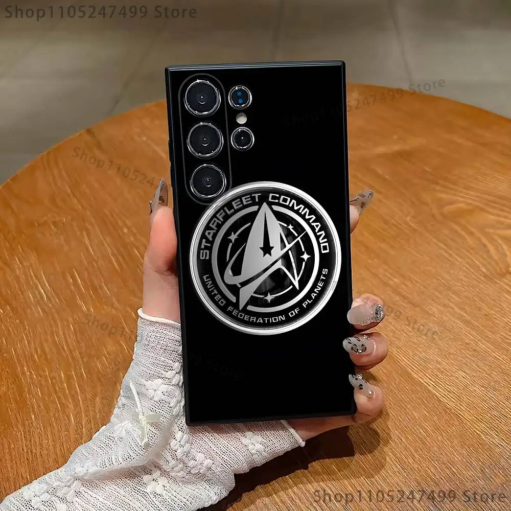 Funda de teléfono S-Star T-Trek Ships para Samsung S25,S24,S21,S22,S23,S30,Ultra,S20,Plus,Fe,Lite,Note,10 carcasa blanda negra