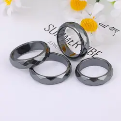 Hematite Ring for Women Men Unisex Black Hematite Stone Ring Anxiety Balance Root Chakra absorbs Negative Energy Jewelry