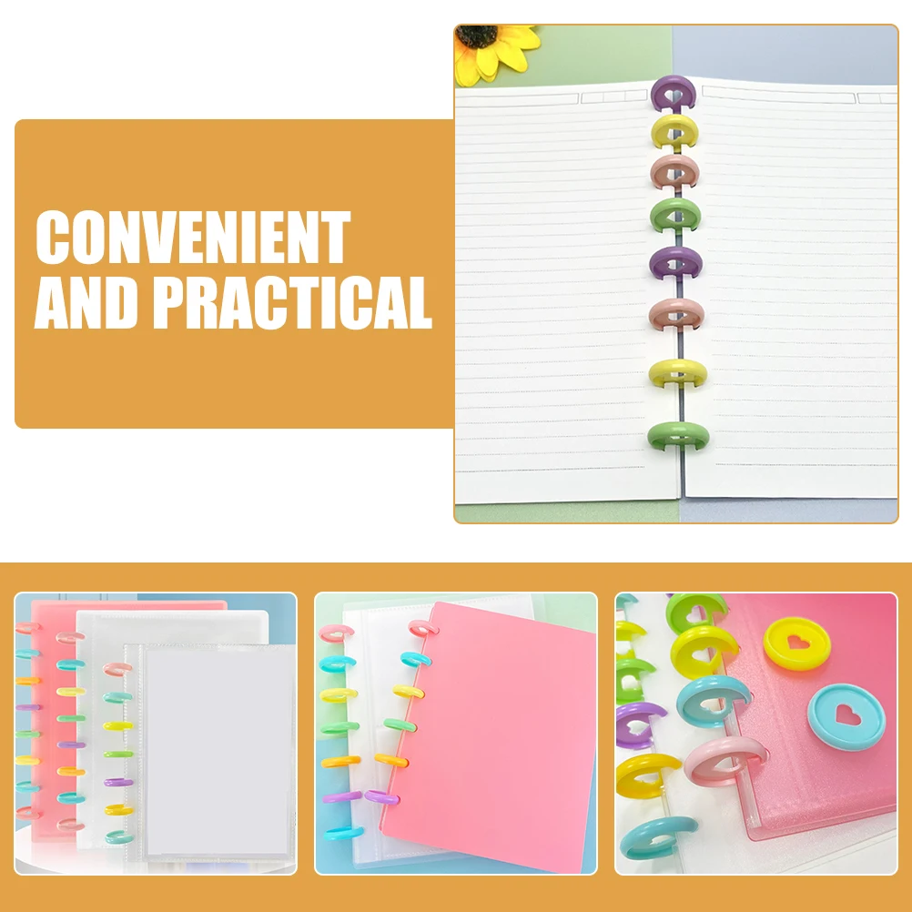 

30pcs Sturdy PP Binder Rings Strong Binding Clips for Index Cards Loose Leaf Paper Crafts DIY Office School Use for Artists