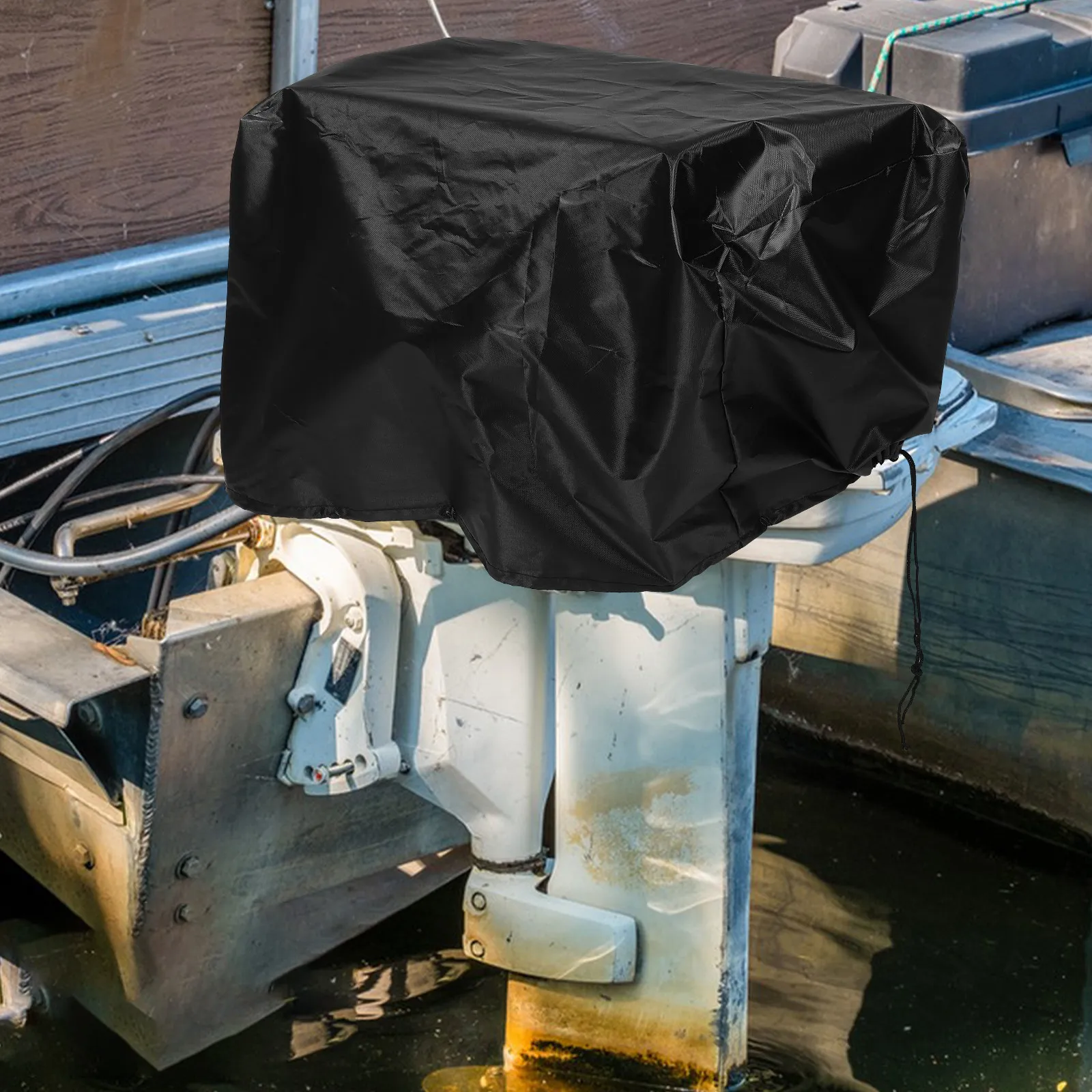 

Универсальный чехол для мотора каяка из ткани Оксфорд, водонепроницаемый, устойчивый к УФ-излучению, защитный чехол для лодки, каноэ, рыболовного подвесного двигателя с эластичной вставкой