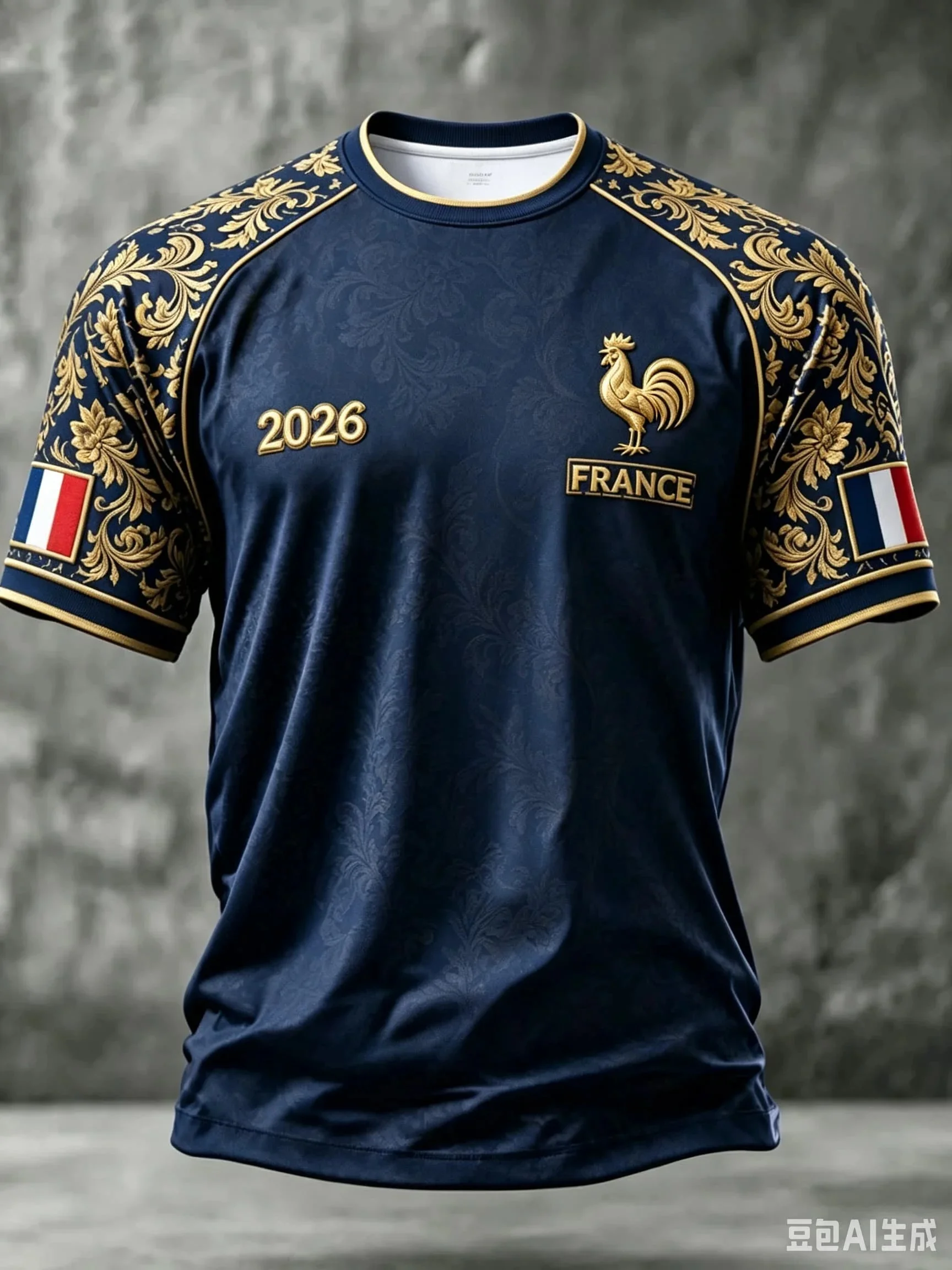 2026 New French Gallic Rooster Mbappe Football Jersey for Fans 3D Quick Drying Sports Training Competition Men's T-shirt Top