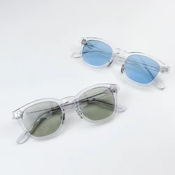 Top Quality Vintage Square Sunglasses for Men Anti-ultraviolet UV400 Sunglass Women Handmade Acetate Frame Eyewear Sun Glasses