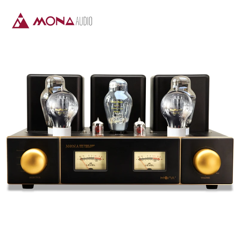 

MSMona 2024 Home Amplifier New Arrival 7 Tube 300B Gold 220v Hifi Audio System Processor 2.0 23KG 2024 Aluminum