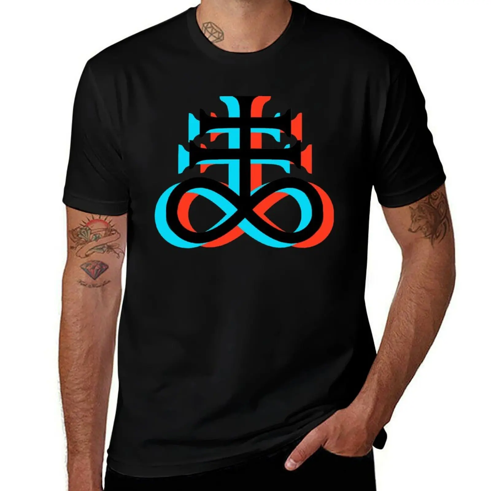 LEVIATHAN CROSS - SATANISM AND THE OCCULT T-Shirt Christmas Casual Tee Shirt T-Shirt