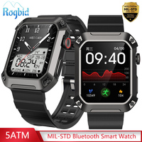 Rogbid S2 IP69K Waterproof Rugged Smart Watch Militray MIL- STD Bluetooth Call Outdoor Sports Smartwatch Men Cold Resistance