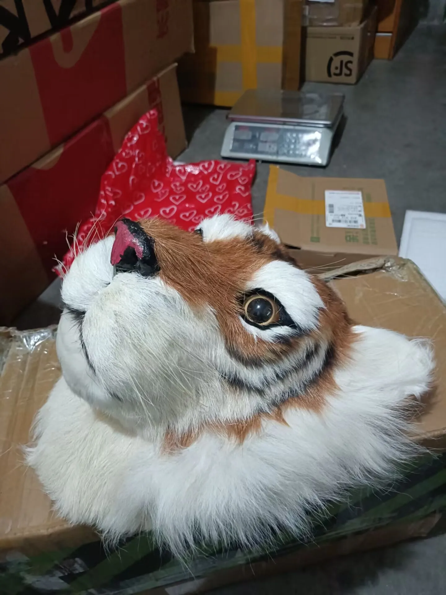 big tiger head model polyethylene&furs simulation tiger head gift 33cm xf2401