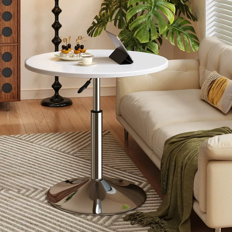 Round Coffee Table Basse Living Room Solid Wood Storage Lift Top Small Space Scandinavian Meubles De Salon Retro Coffee Tables