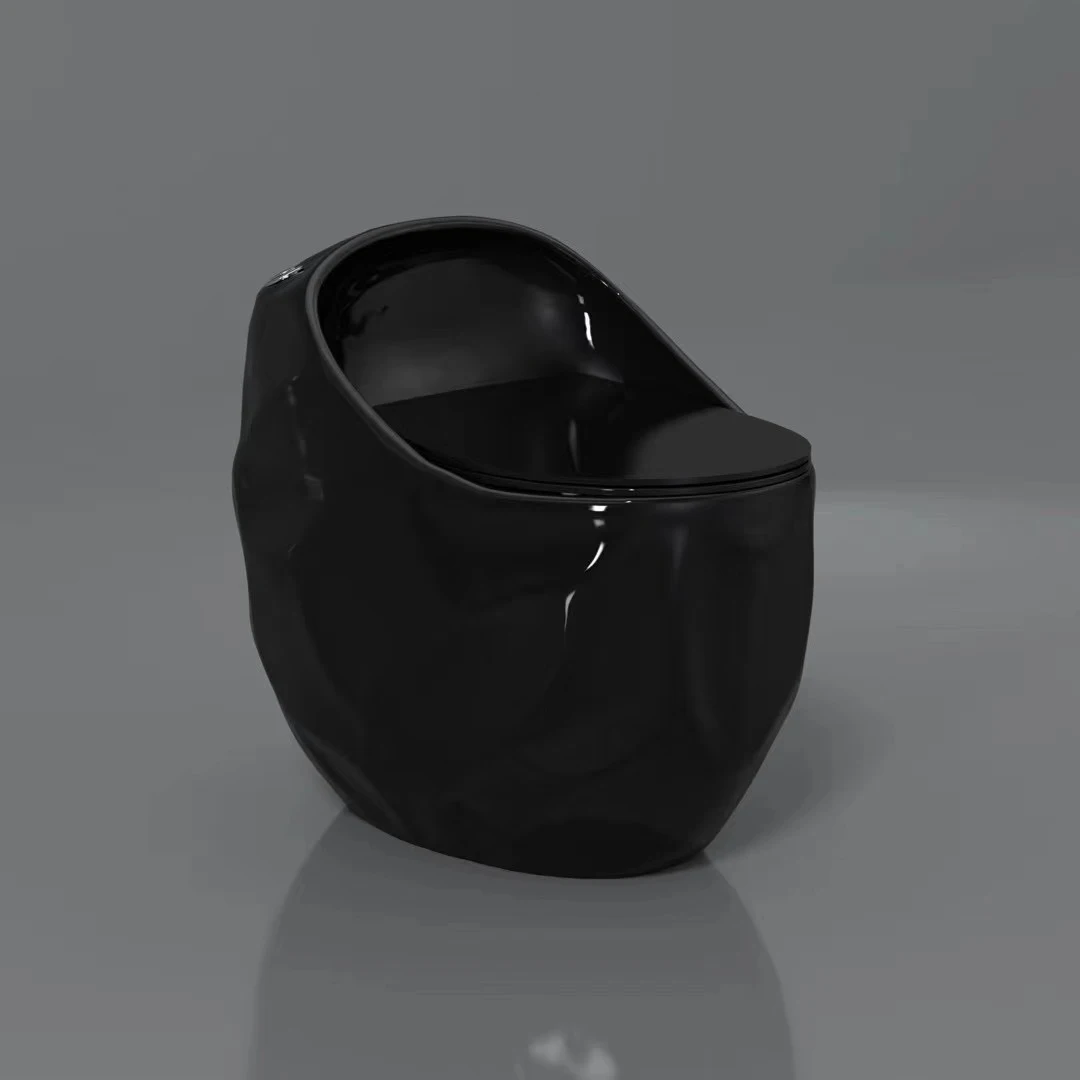 Modern White Ceramic WC One Piece Bathroom Toilet Egg Shaped Porcelain With P-Trap Drainage New Design Siphonic Washdown Toilet