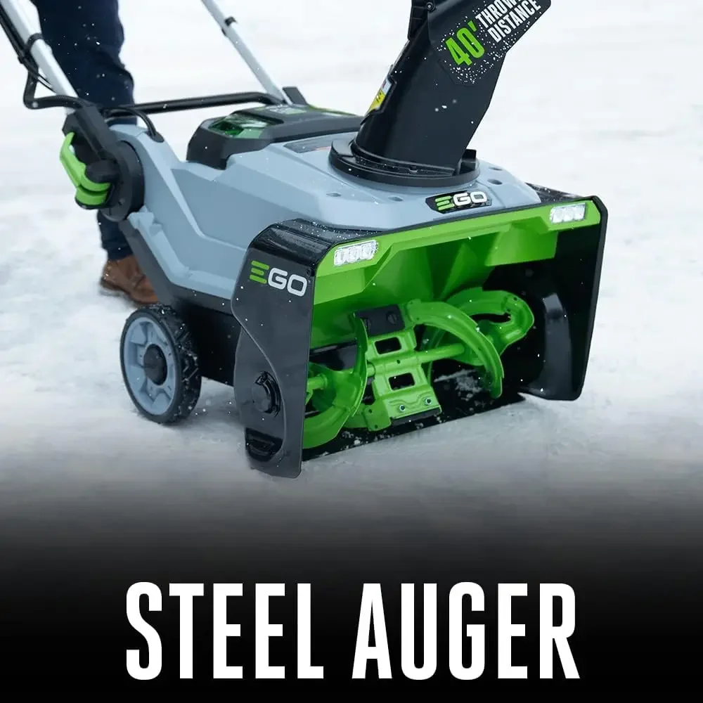 SNT2112 21-Inch 56-Volt Lithium-Ion Cordless Snow Blower with Steel Auger - (2) 5.0Ah Batteries and Dual Port Charger