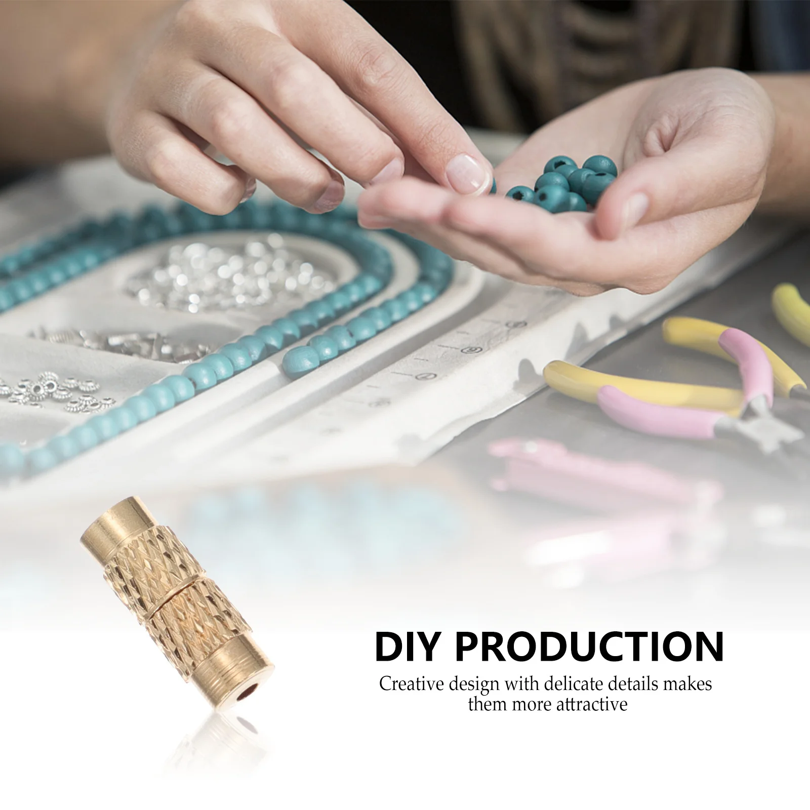 

50 шт., медные бочки, ювелирные винты, застежки, торцевые заглушки, DIY наконечники для шнура, браслет, ожерелье, разъем, винтовая застежка