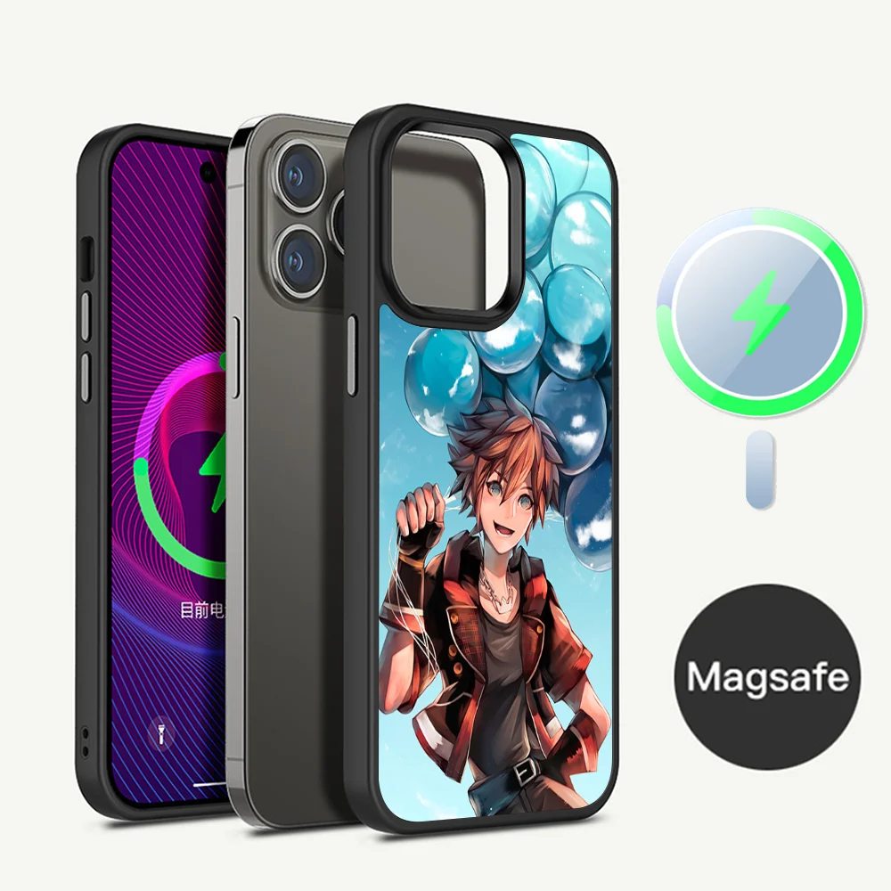 

GAMES-K-Kingdom-Hearts Phone Case Magnetic Case For iPhone 14 13 12 11 15 Pro Max Plus Mini For Magsafe Wireless Charge Cover