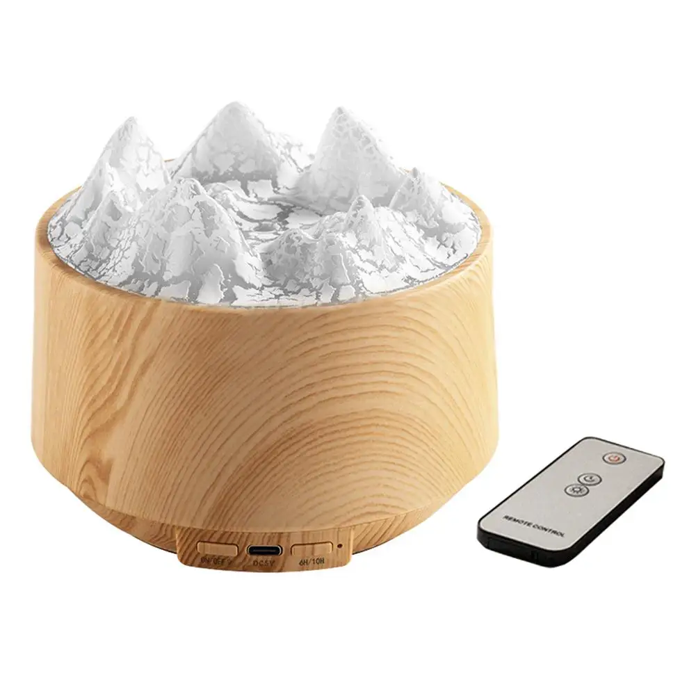 Aroma Diffuser that Combines Realistic Flames and Seven Different Colors to Create the Environment Aroma Diffuser