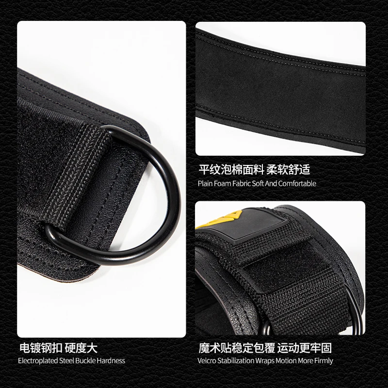 Adjustable Wrist Cuffs Neoprene Padded Straps for Cable Machines Resistant Band Strength Training Fitness Equipment