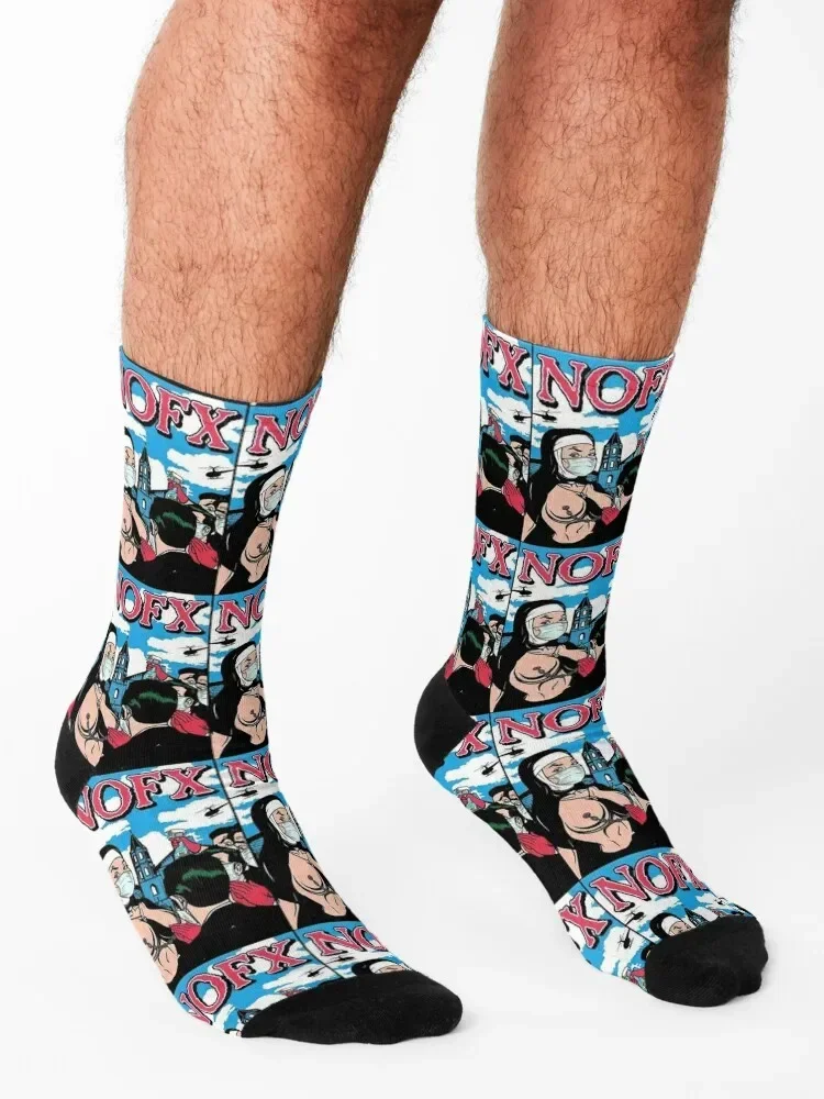 nofx logo essential Socks hip hop anime sheer warm winter Socks Men Women's