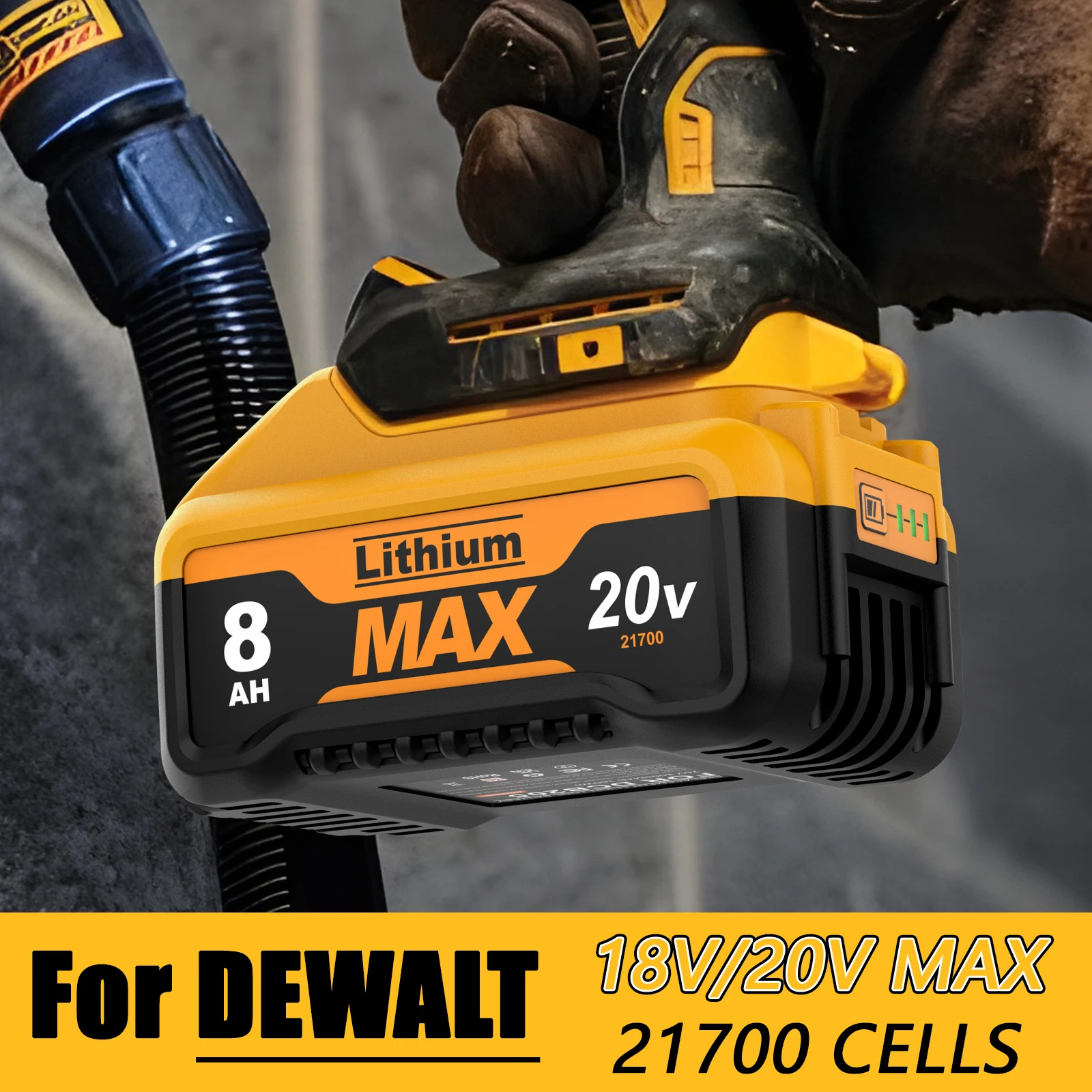 21700 Cell For DEWALT 20V MAX Battery 6Ah DCB205 DCB205-2 DCB206 DCB207 DCB203 DCB201 DCB204 Cordless Power Tool Lithium Battery