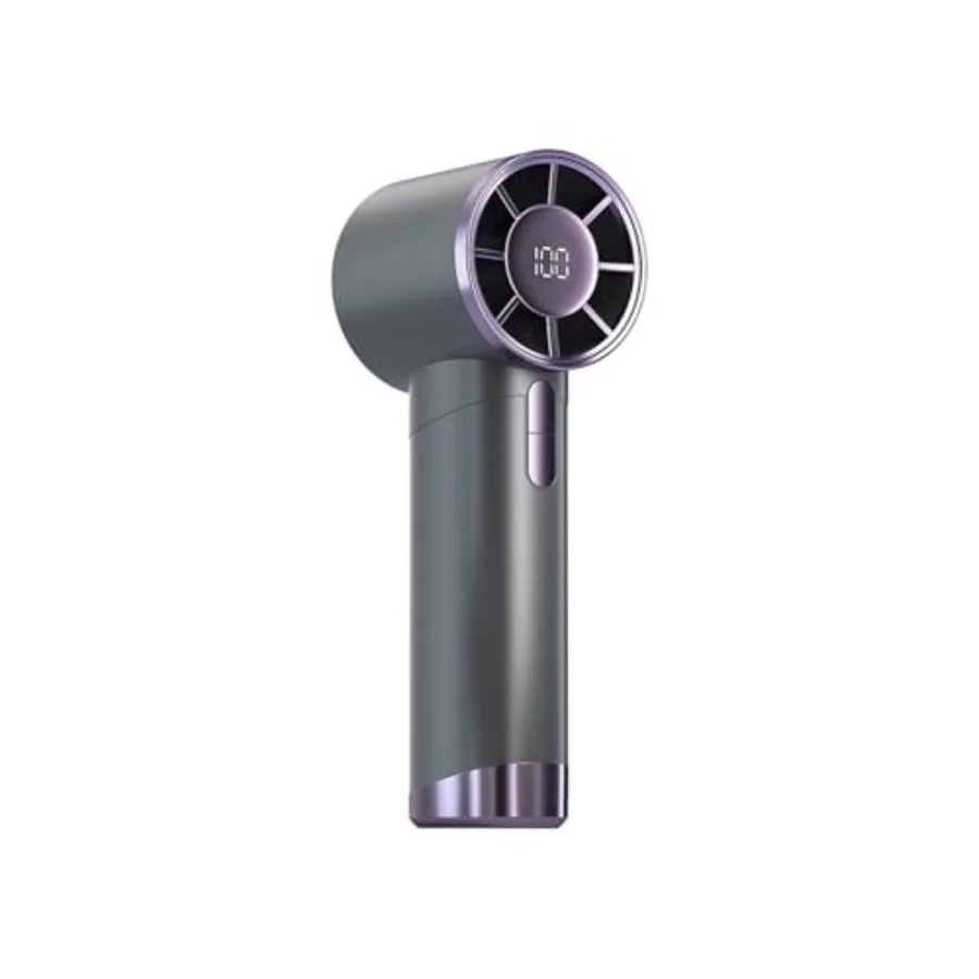 

Portable Handheld Fan, 1-100 Speeds Adjustable Turbo Mini Fan with LED Display, Rechargeable Ice Cooling Personal Fan, Metal Sh