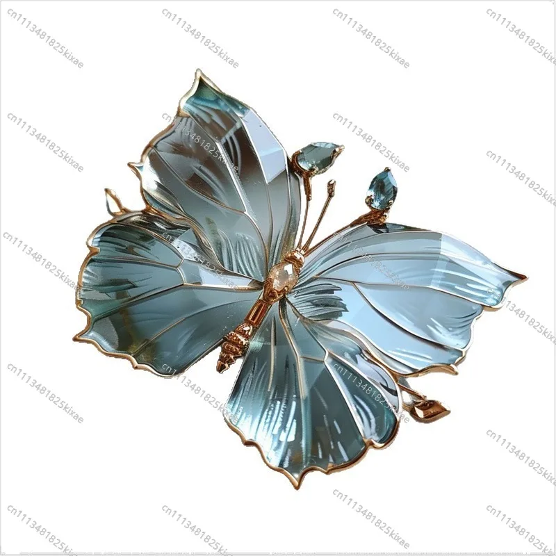 For Vintage Crystal Butterfly Brooch, Design Brooch Pendant Dual-purpose