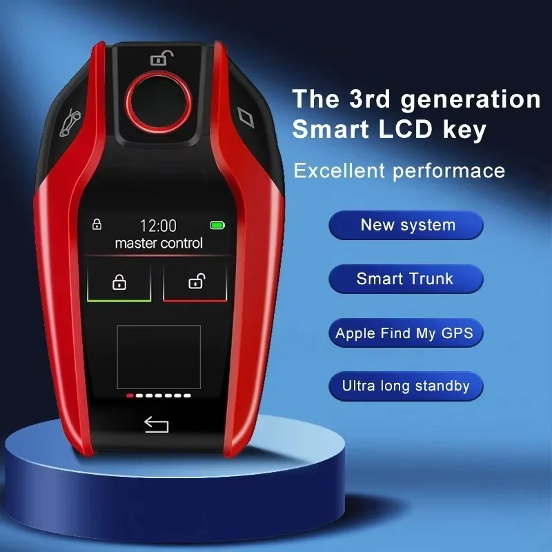 Smart Remote Car Key All in One Keyless Entry Auto Lock Unlock LCD Screen Digital LED Display Vehicle Keys