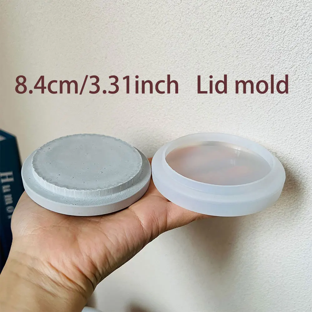 Round Flower Pot Silicone Mold Resin Pen Holders Gypsum Candle Cup Concrete Planters Terrazzo Pots Storage Box Molds Jesmonite