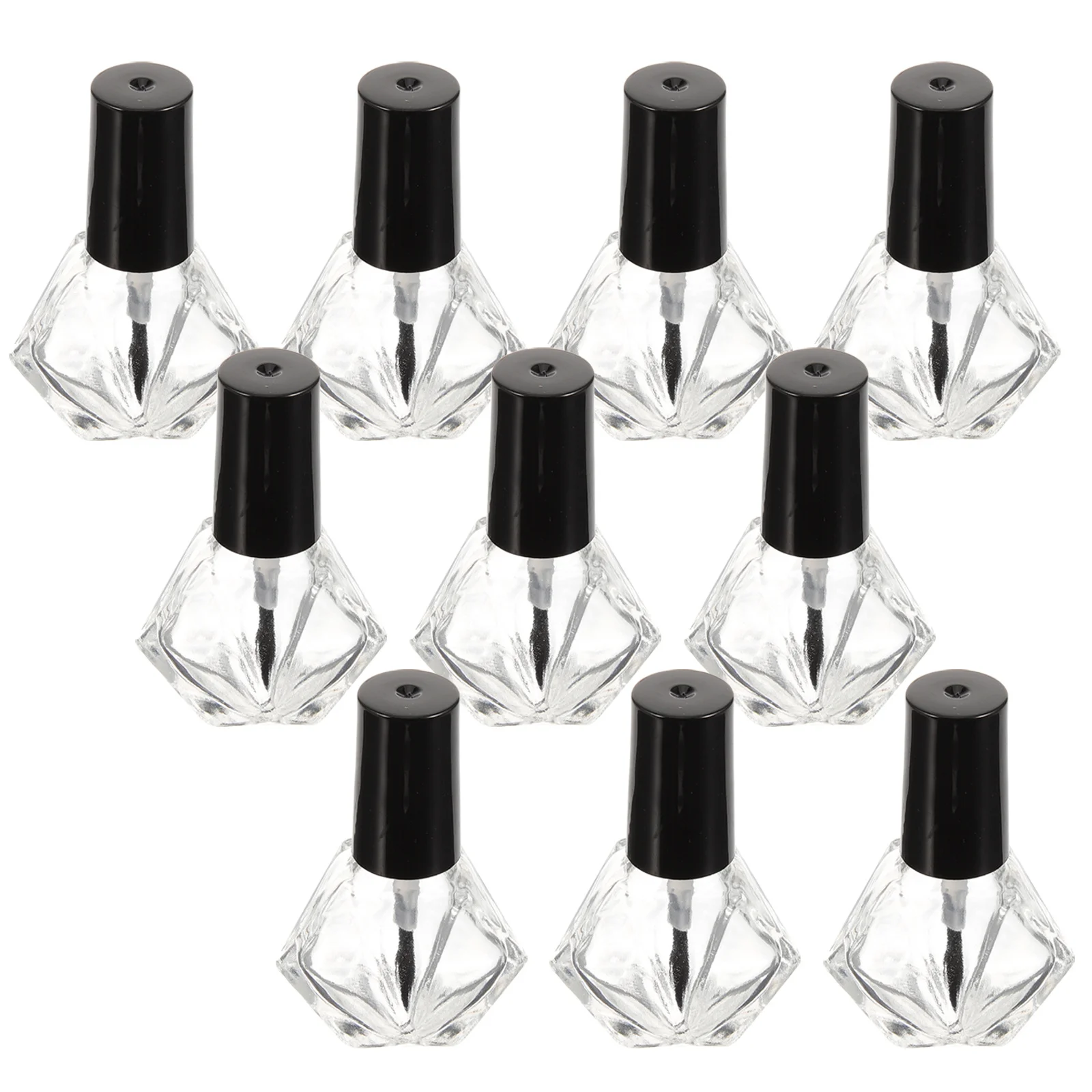 10 flacons de vernis à ongles en verre vides, rechargeables, légers, petits, portables, pour le voyage, contenants de gel pour manucure, outil de rangement