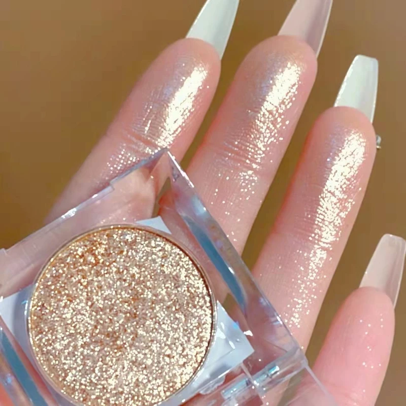 Galaxy Eyeshadow Palette Crushed Diamond Sparkling High Intensity Shimmer Pearlescent Makeup Long Lasting Pigmented Bronzer