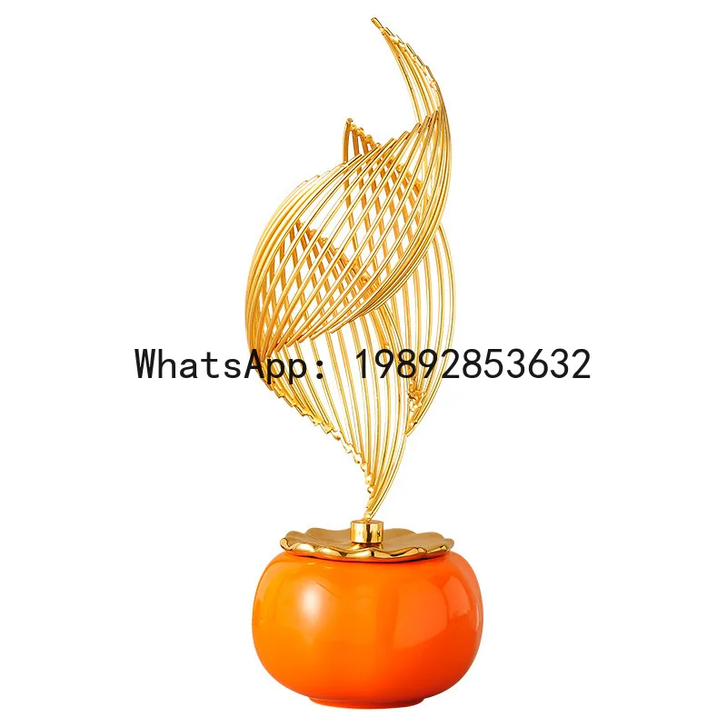 

Feng sheng shui qi persimmon ruyi wine cabinet ornaments entry hallway tv cabinet decorations