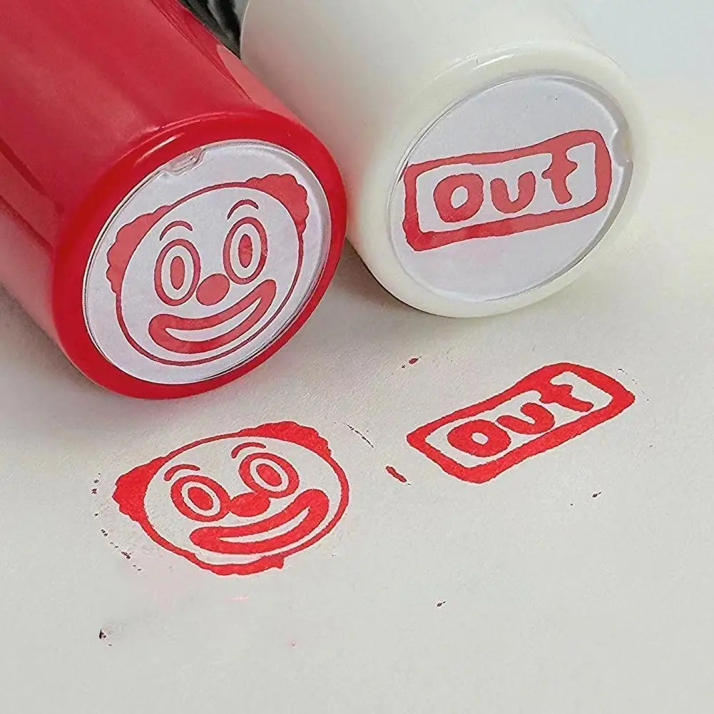 Fashion Cartoon Funny Expressions Seal Reusable Interesting Anime Characters Photosensitive Seal Kid's Toy Quick-drying LED Seal