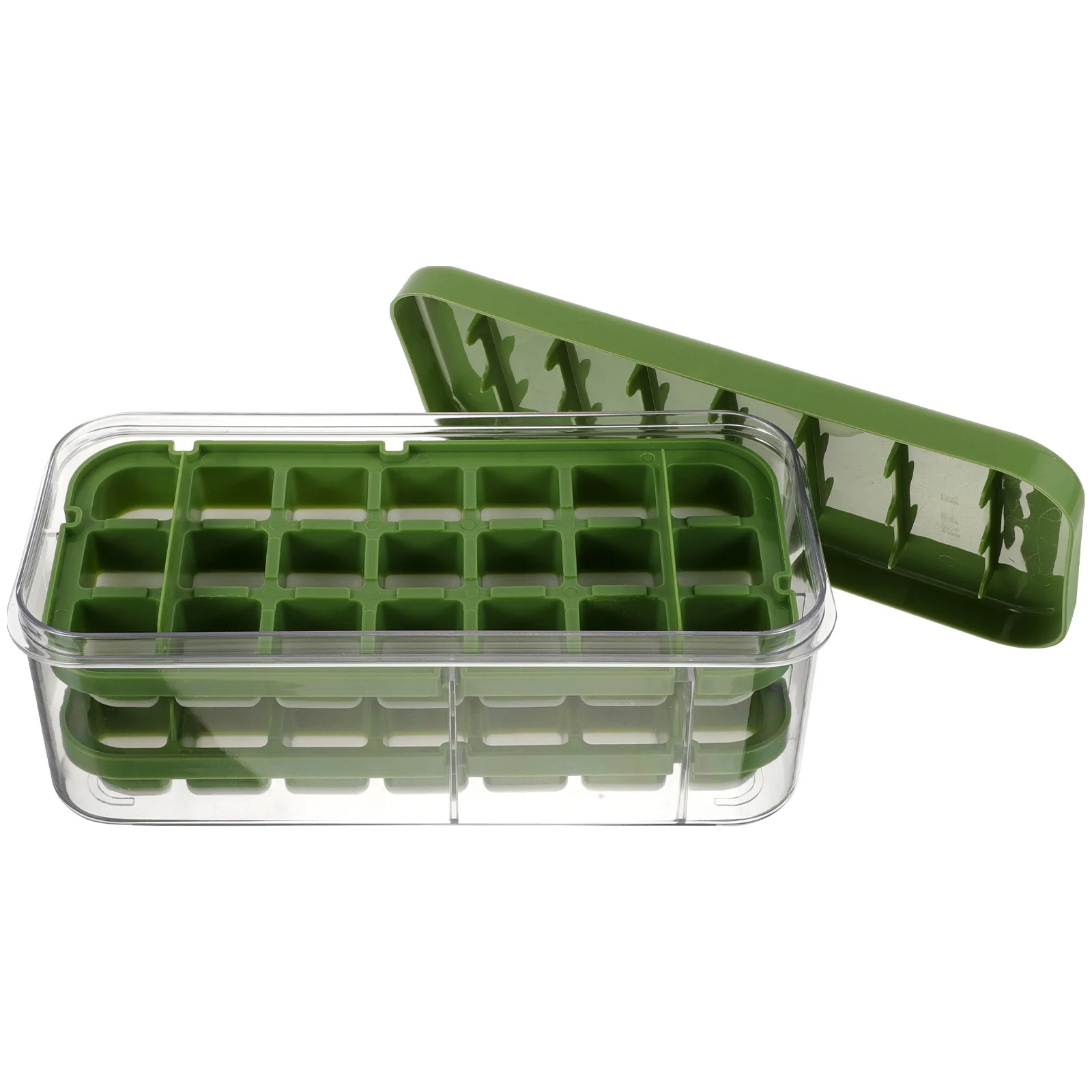 

Ice Cube Tray Silicone Easy Release Mold Ice Container With Lid Storage Bin Practical For Home Bar Drink Cooling Kitchen