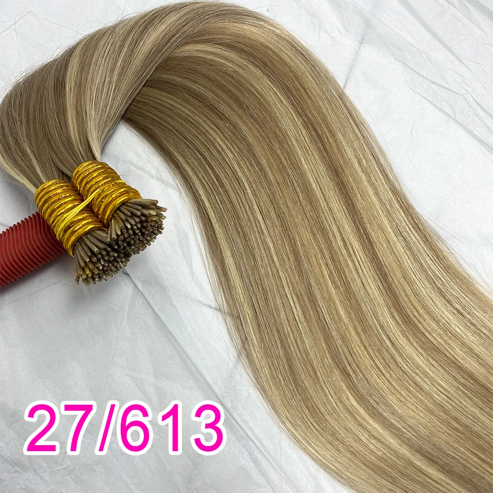 Straight I Tip Hair K Tip Natural Bundles 1g/Strand Original Real Highlight Extensión De Cabello Humano Braiding Pelucas De Muje